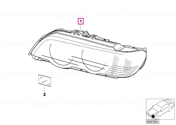Cumpără acum Left headlight, white turn indicator - BMW