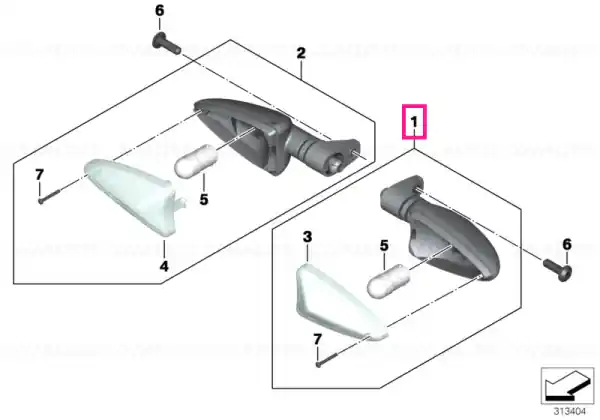 Turn signal lamp, white - BMW Motorrad Ofertă limitată