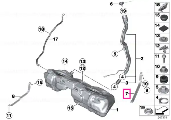 Tension strap left - BMW Lichidare de stoc