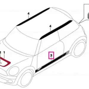 Adhesive film, door , front right GP2 - BMW - Mini Noutate