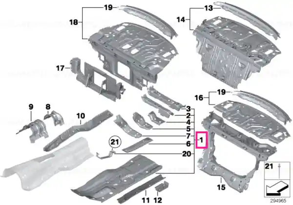 Floor panel right - BMW Preț promoțional