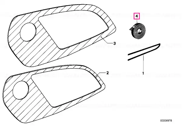 Ruler tape red 107 - BMW Motorrad Mai ieftin