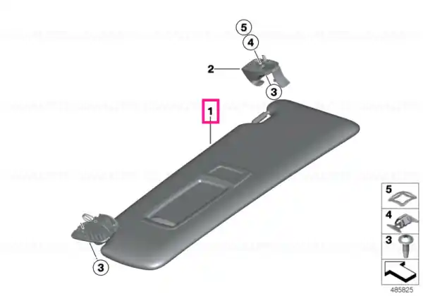 Comandă acum Sun visor, right OYSTER - BMW