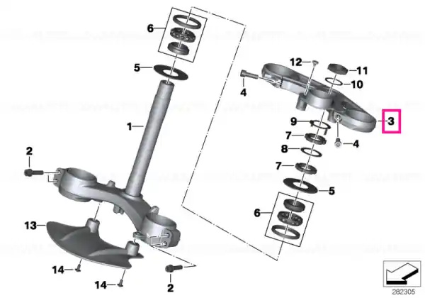 Ofertă specială Upper fork cross brace - BMW Motorrad