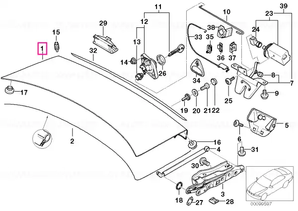 Disponibil imediat Trunk lid - BMW