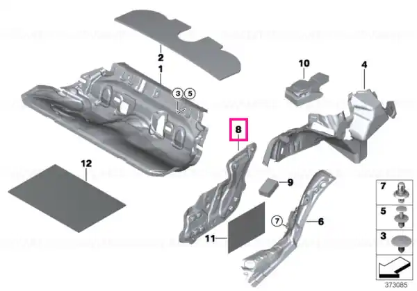 Comandă acum Sound insulating door rear left - BMW