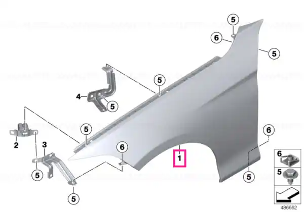 Cel mai vândut Side panel, front left - BMW