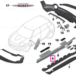 Adapter, sill, left - BMW - Mini Nu rata