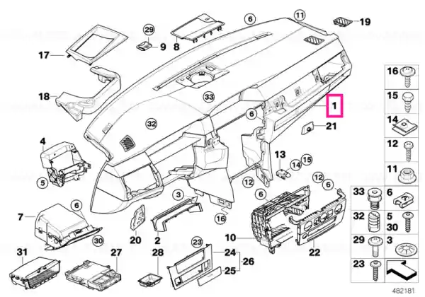 Ofertă limitată Instrument panel GRAU - BMW