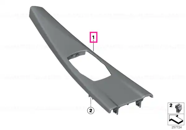 Ofertă Decor panel for centre console,aluminium LÄNGSSCHLIFF - BMW