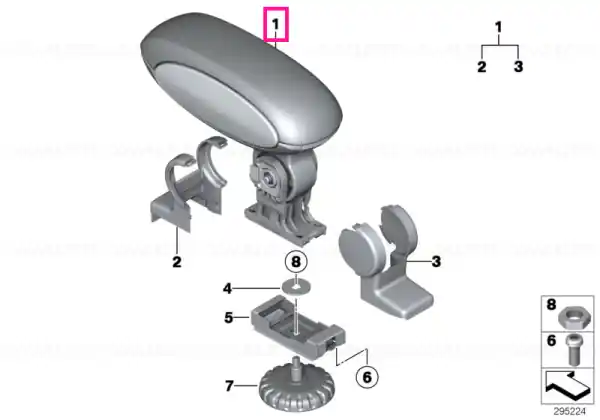 Armrest, rear middle - BMW - Mini Calitate înaltă