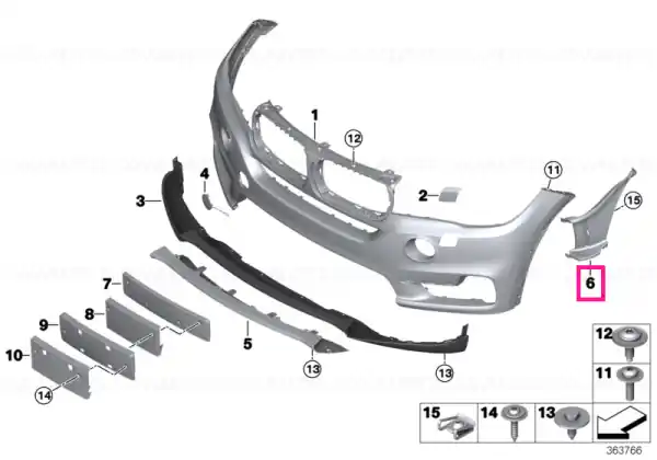 Preț mic Ornament conducta de aer, stanga - BMW X5 F15