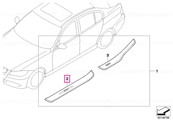 Discount Door sill strip, front left - BMW