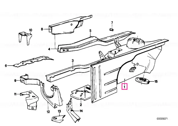 Front left wheelhouse BASIS - BMW Super ofertă