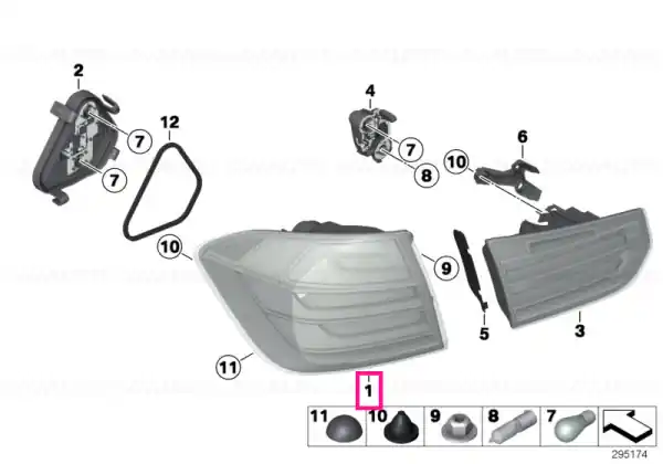 Rear light in the side panel, left - BMW Reduceri
