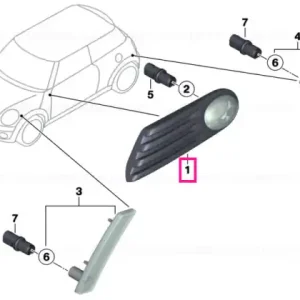 Additional turn indicator lamp, right - BMW - Mini Ofertă exclusivă
