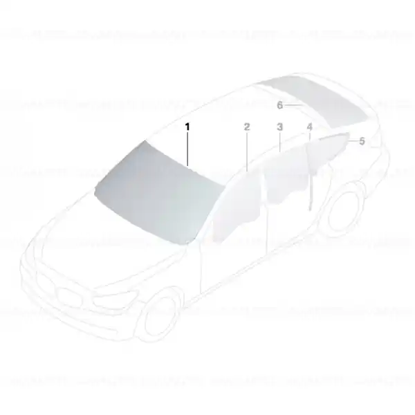 Parbriz tenta verde BMW Seria 5 F07 GT Doar azi