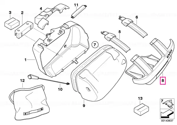 Ieftin Rubber strip left - BMW Motorrad