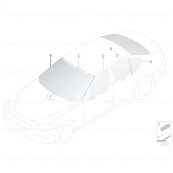 Calitate înaltă Parbriz tenta verde cu parasolar gri BMW Seria 5 F10, F11