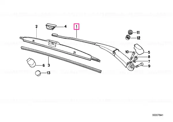 Cumpără online Wiper arm, left - BMW