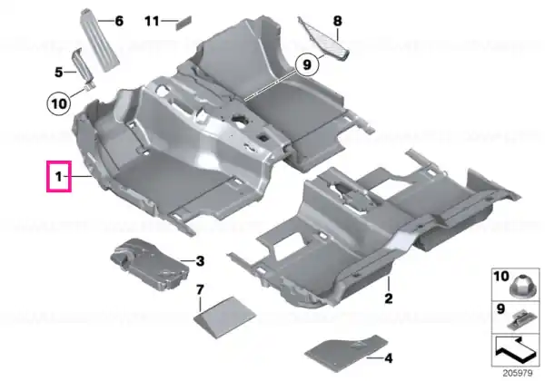 Ofertă de sezon Tapiterie podea față ANTHRAZIT - BMW