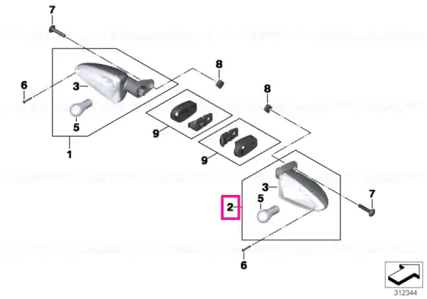 Turn signal lamp, white - BMW Motorrad Preț redus