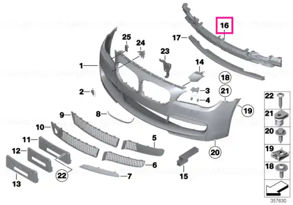 Impact absorber, top - BMW Ofertă exclusivă