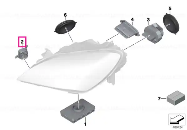 LED cornering light module, left - BMW Expediere rapidă