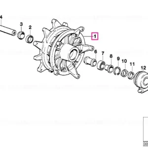 Wheel hub, front - BMW Motorrad Noutate