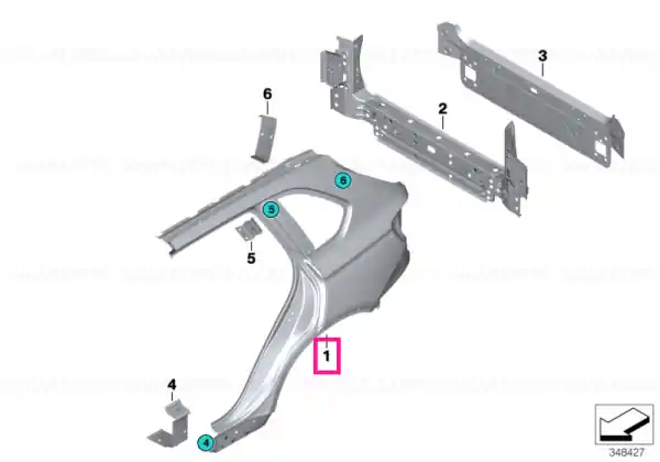 Ofertă de sezon Right rear side panel - BMW