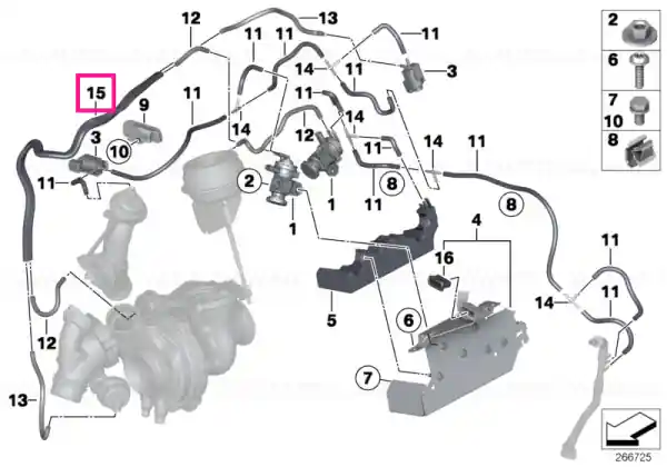 Protectie termica tubulatura, 580mm - BMW Seria 1 F20 F21, Seria 2 F22, Seria 3 F30 F31 F34, Seria 4 F32 F33, Seria 5 F10 F11, X1 E84, X5 F15 Ofertă exclusivă