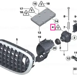Wiring harness, front end - BMW Plată sigură