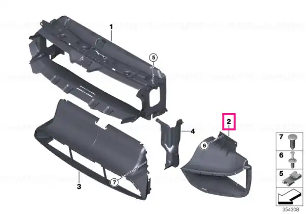 Ofertă Air duct, radiator, front right M - BMW