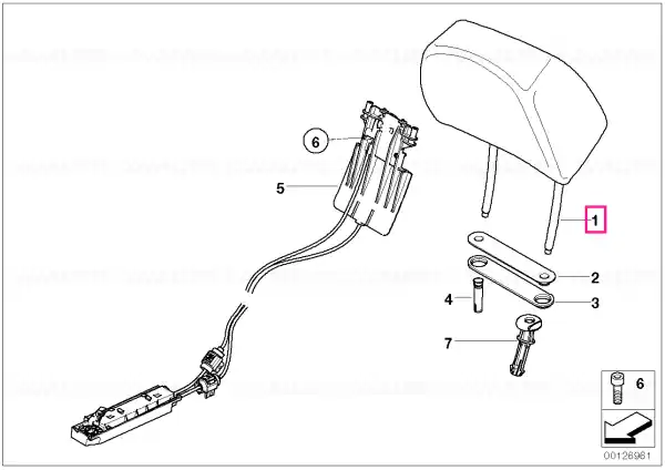 Reducere de preț Headrest leather U6GE CREAMBEIGE - BMW