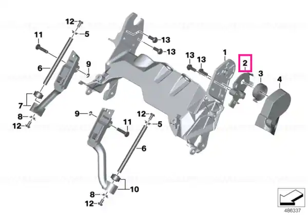 Plată securizată Placă suport arc spiral - BMW Motorrad