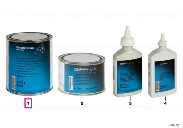 Ofertă exclusivă HC base colour solid paint snow-white 1000ML A035 - BMW