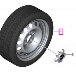 Reducere de preț Roată completă de iarnă - Steel wheel R12 cu anvelopa Bridgestone Blizzak LM-25 I - 195/60R16 89H - Mini Countryman/Paceman R60/R61