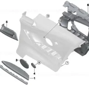 Accent strip, rear right PERLGLANZ CHROM - BMW Ofertă