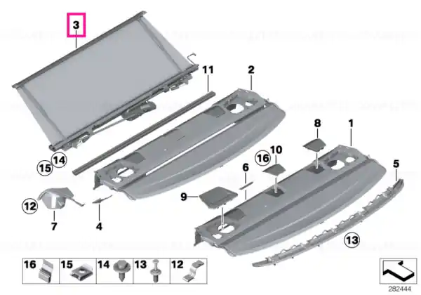 Plată securizată Sun blind for rear window - BMW