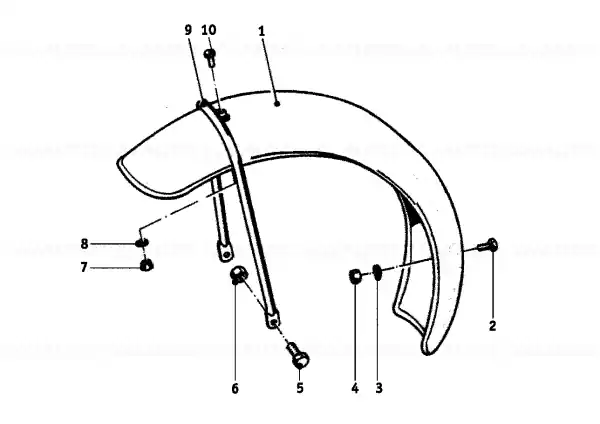 Front mudguard, primed front R26/R27 - BMW Motorrad Doar azi