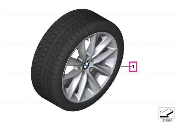Super ofertă Roată completă de iarnă - V-Spoke 307 cu anvelopa Pirelli W210 Sottozero S2 r-f - 245/50R18 100H - BMW X3/X4 F25/F26