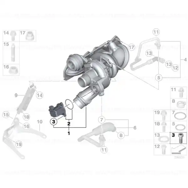 Expediere rapidă Turbina BMW Seria 1 F20, F21 - 114i, 116i; Seria 3 F30, F31 - 316i