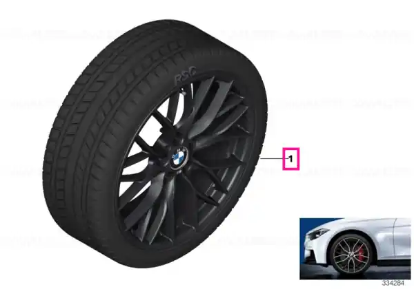 Cel mai bun preț Roată completă de iarnă - M Performance Double Spoke 405M (milled, forged) cu anvelopa Continental Winter Contact TS830P SSR - 225/50R18 99V XL - BMW Seria 3 F34 GT - Jante forjate