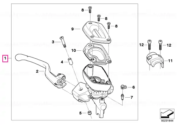 Bestseller Manetă frână mână D=16MM ZV - BMW Motorrad