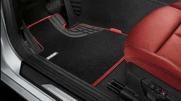 Preț redus Set covorase fata, Textil TPE, SportLine, AWD, Negru/Rosu - BMW Seria 4 F32 F33 F36