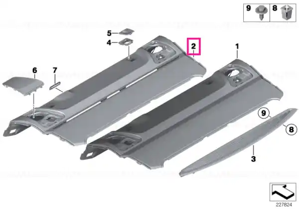 Comandă acum Parcel shelf, rear ANTHRAZIT - BMW