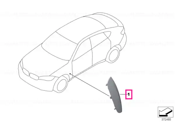 Air duct, side panel, front right XTRAVAGANCE - BMW Doar azi
