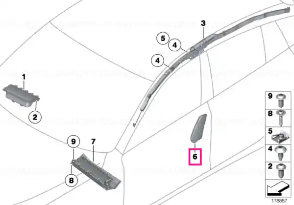 Ofertă Side airbag, front right seat - BMW