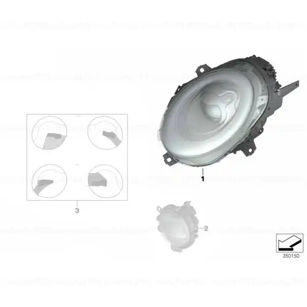 Far LED MINI F54, F55, F56 - dreapta Expediere rapidă