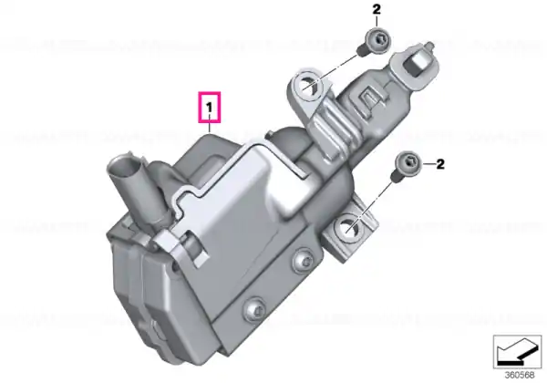 Central locking, case, left - BMW Motorrad Retur ușor